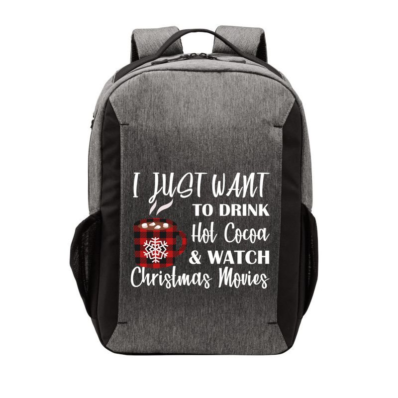 Drink Hot Cocoa And Watch Christmas Movies Vector Backpack