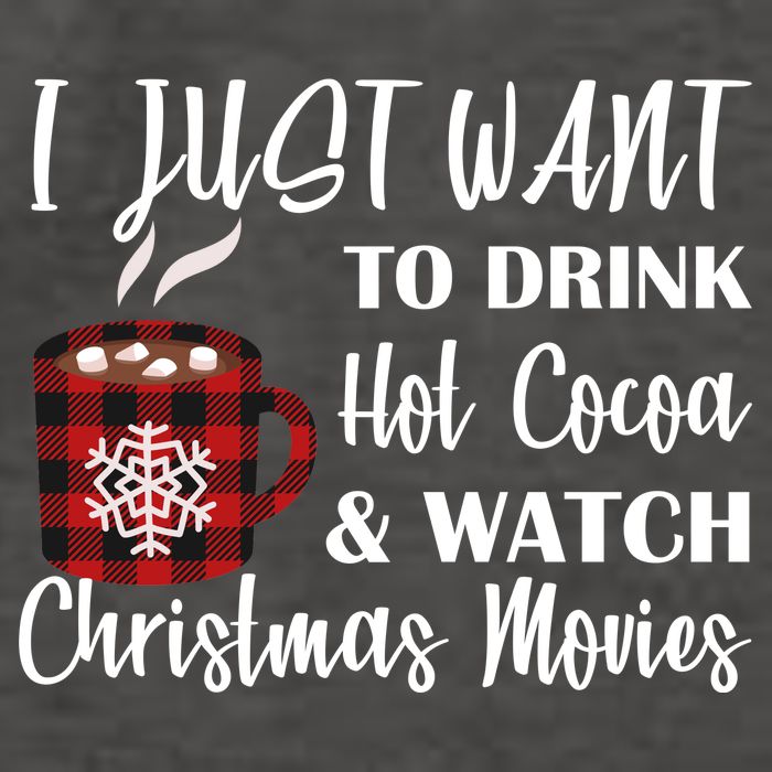 Drink Hot Cocoa And Watch Christmas Movies Vector Backpack
