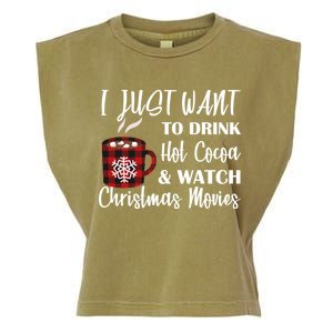 Drink Hot Cocoa And Watch Christmas Movies Garment-Dyed Women's Muscle Tee