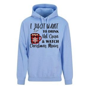 Drink Hot Cocoa And Watch Christmas Movies Unisex Surf Hoodie