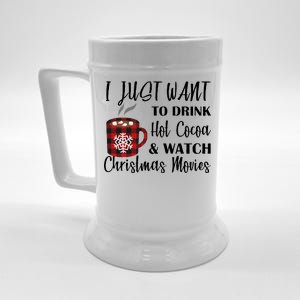 Drink Hot Cocoa And Watch Christmas Movies Beer Stein