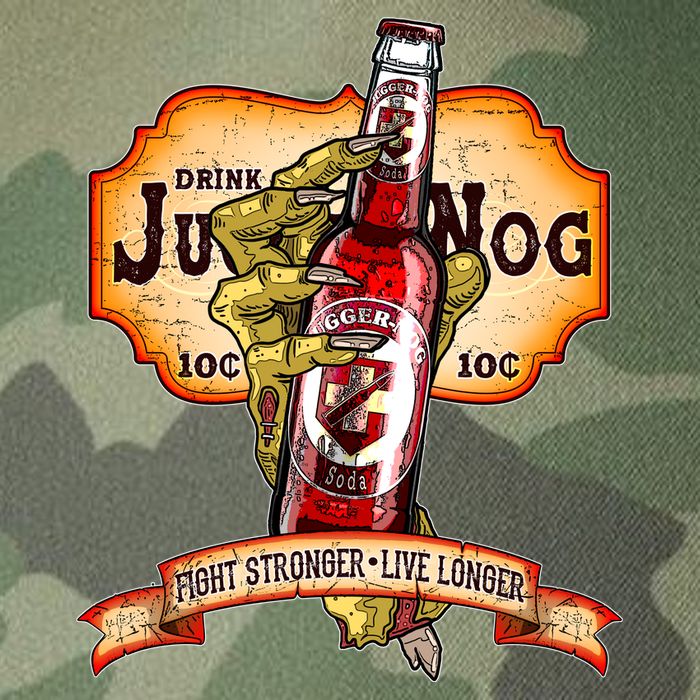 Drink JuggerNog Soda Zombies Legacy Tie Dye Trucker Hat