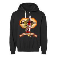 Drink JuggerNog Soda Zombies Garment-Dyed Fleece Hoodie