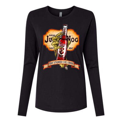 Drink JuggerNog Soda Zombies Womens Cotton Relaxed Long Sleeve T-Shirt