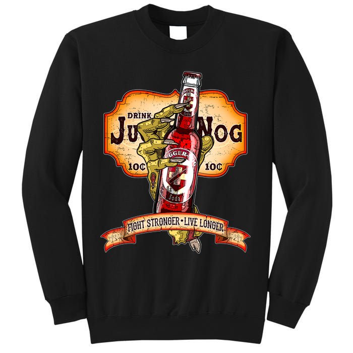 Drink JuggerNog Soda Zombies Sweatshirt