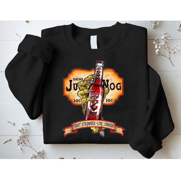 Drink JuggerNog Soda Zombies Sweatshirt