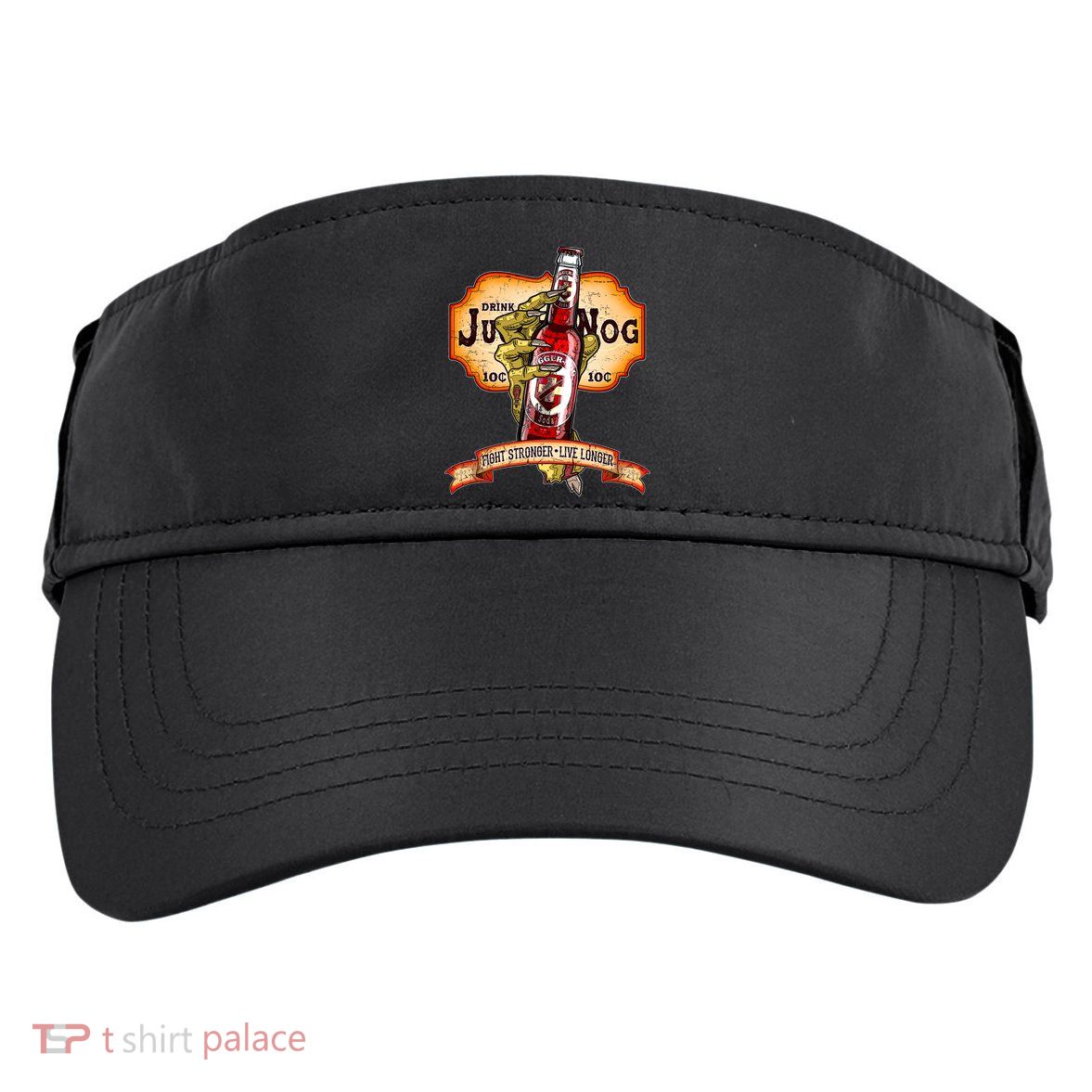 Drink JuggerNog Soda Zombies Adult Drive Performance Visor