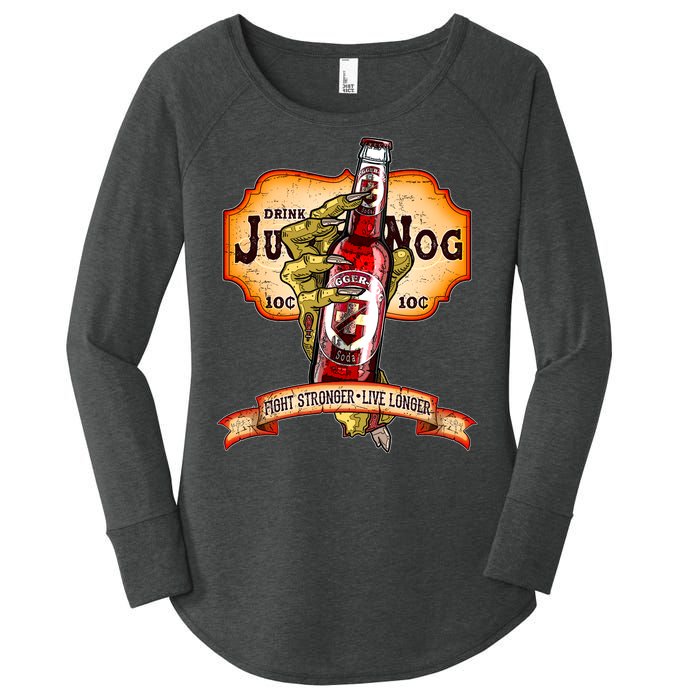 Drink JuggerNog Soda Zombies Women's Perfect Tri Tunic Long Sleeve Shirt