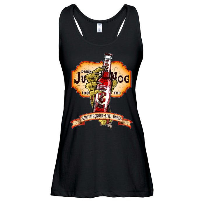 Drink JuggerNog Soda Zombies Ladies Essential Flowy Tank
