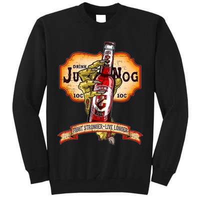 Drink JuggerNog Soda Zombies Tall Sweatshirt
