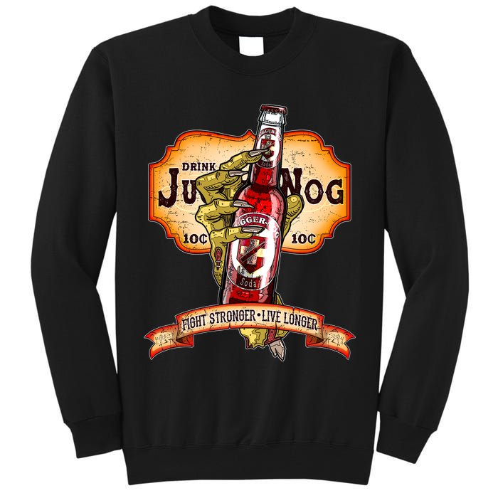 Drink JuggerNog Soda Zombies Tall Sweatshirt