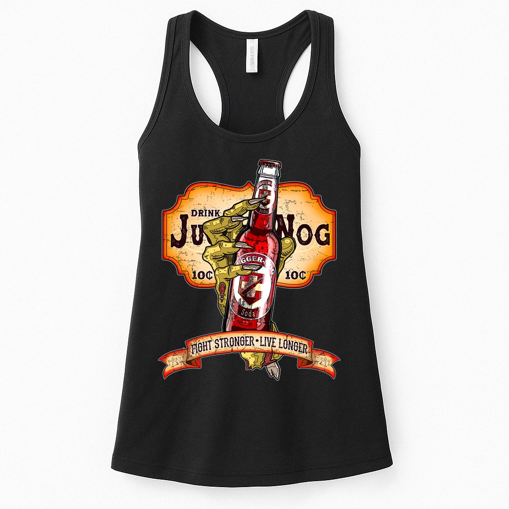 Drink JuggerNog Soda Zombies Womens Tank Top