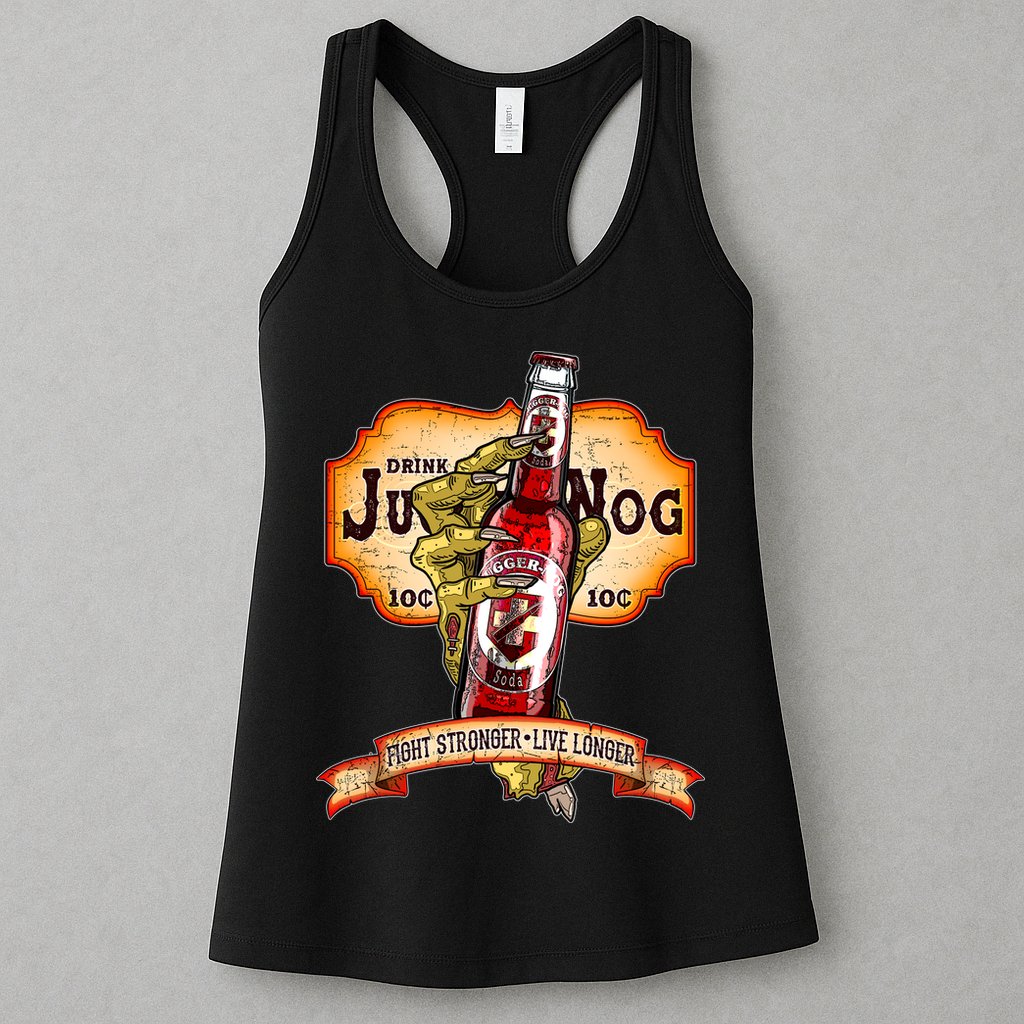 Drink JuggerNog Soda Zombies Womens Tank Top