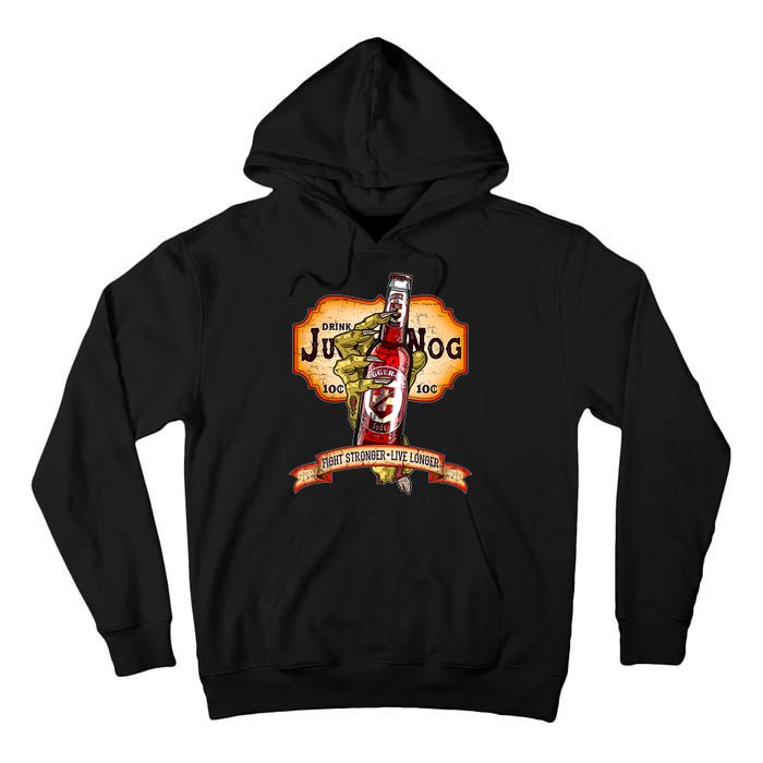Drink JuggerNog Soda Zombies Tall Hoodie