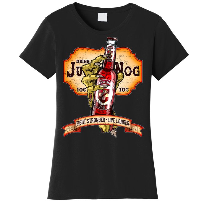 Drink JuggerNog Soda Zombies Women's T-Shirt