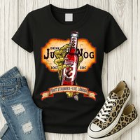 Drink JuggerNog Soda Zombies Womens T-Shirt