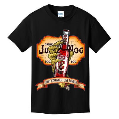 Drink JuggerNog Soda Zombies Kids T-Shirt