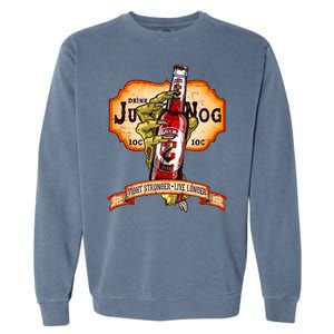 Drink JuggerNog Soda Zombies Garment-Dyed Sweatshirt