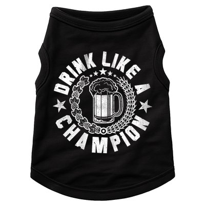 Drink Like a Champion Emblem Doggie Tank