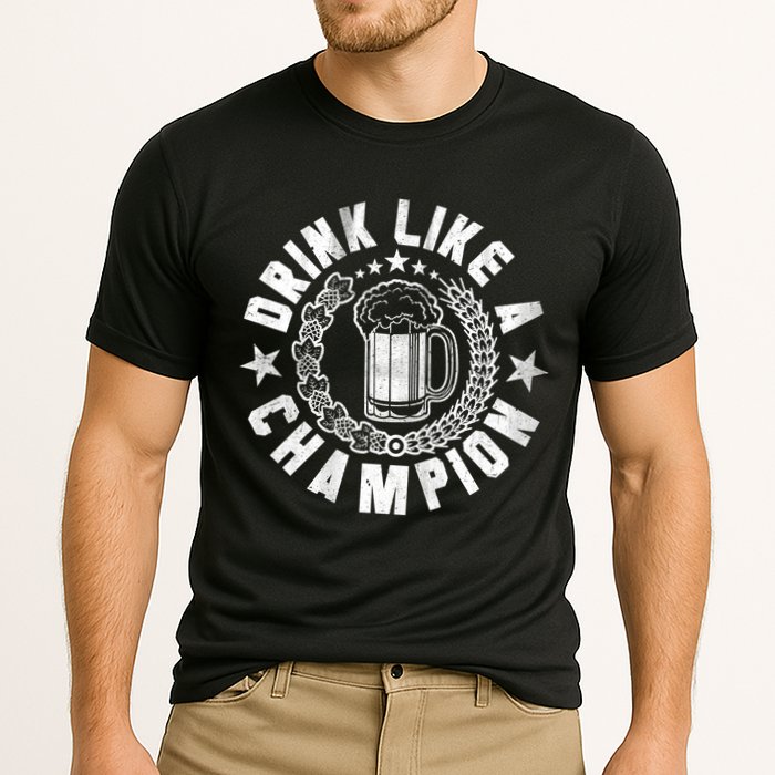 Drink Like a Champion Emblem Cooling Performance Crew T-Shirt