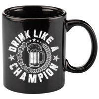 Drink Like a Champion Emblem 11oz C Handle Ceramic Mug