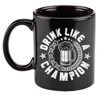 Drink Like a Champion Emblem 11oz C Handle Ceramic Mug