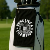 Drink Like a Champion Emblem Golf Towel