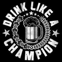 Drink Like a Champion Emblem Cropped Pullover Crew
