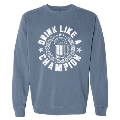 Drink Like a Champion Emblem Garment-Dyed Sweatshirt