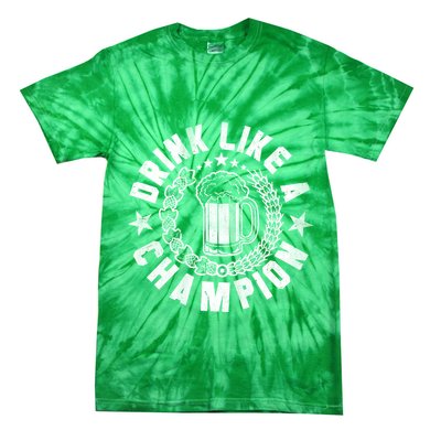 Drink Like a Champion Emblem Tie-Dye T-Shirt