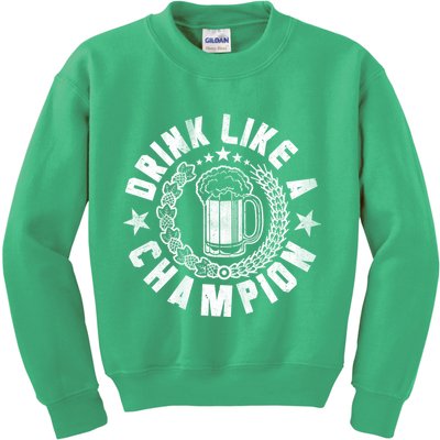 Drink Like a Champion Emblem Kids Sweatshirt