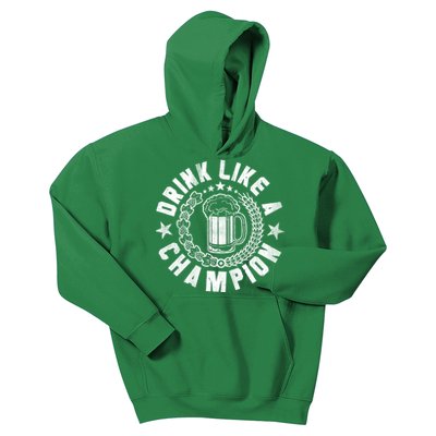 Drink Like a Champion Emblem Kids Hoodie