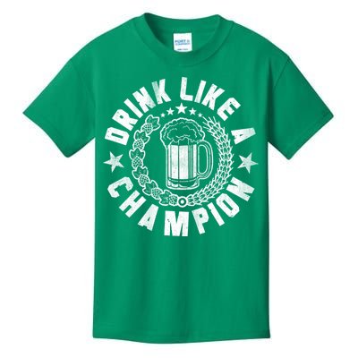 Drink Like a Champion Emblem Kids T-Shirt