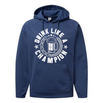 Drink Like a Champion Emblem Performance Fleece Hoodie