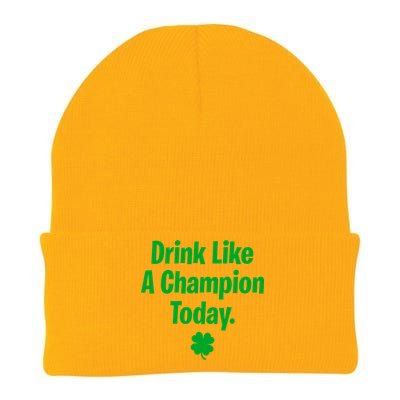 Drink Like A Champion Today Funny St. Patrick's Day Knit Cap Winter Beanie