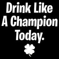 Drink Like A Champion Today Funny St. Patrick's Day Cropped Pullover Crew