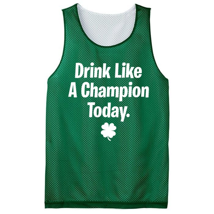 Drink Like A Champion Today Funny St. Patrick's Day Mesh Reversible Basketball Jersey Tank