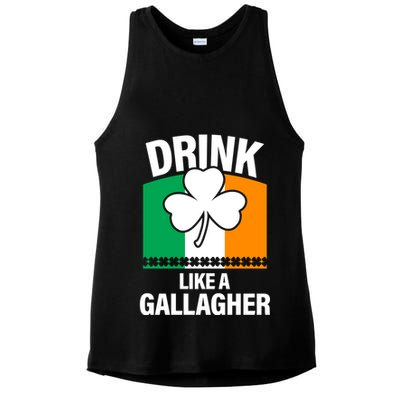 Drink Like A Gallagher Ladies PosiCharge Tri-Blend Wicking Tank