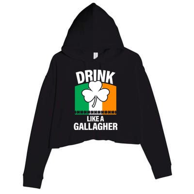 Drink Like A Gallagher Crop Fleece Hoodie