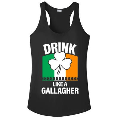 Drink Like A Gallagher Ladies PosiCharge Competitor Racerback Tank