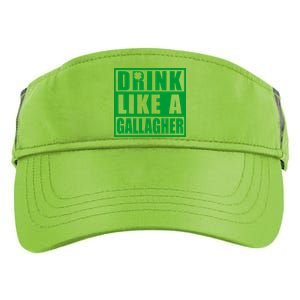 Drink Like A Gallagher Funny St. Patrick's Day Irish Clover Adult Drive Performance Visor