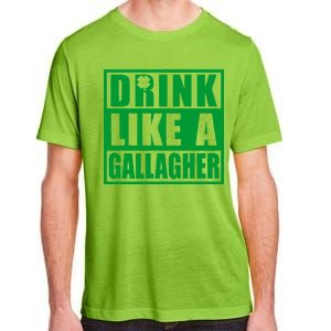 Drink Like A Gallagher Funny St. Patrick's Day Irish Clover Adult ChromaSoft Performance T-Shirt