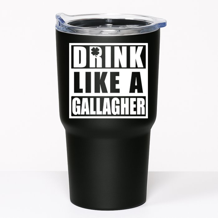 Drink Like A Gallagher Funny St. Patrick's Day Irish Clover Tumbler