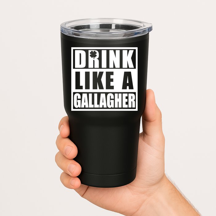 Drink Like A Gallagher Funny St. Patrick's Day Irish Clover Tumbler