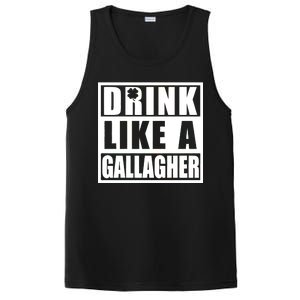 Drink Like A Gallagher Funny St. Patrick's Day Irish Clover PosiCharge Competitor Tank