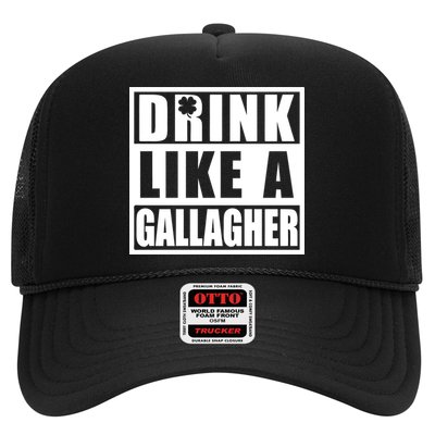 Drink Like A Gallagher Funny St. Patrick's Day Irish Clover Trucker Hat