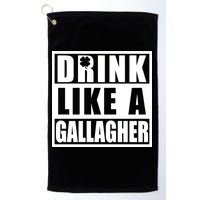 Drink Like A Gallagher Funny St. Patrick's Day Irish Clover Golf Towel