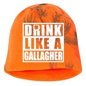 Drink Like A Gallagher Funny St. Patrick's Day Irish Clover Kati - Camo Knit Beanie