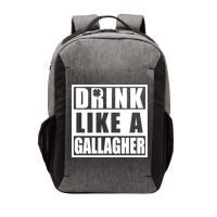 Drink Like A Gallagher Funny St. Patrick's Day Irish Clover Vector Backpack