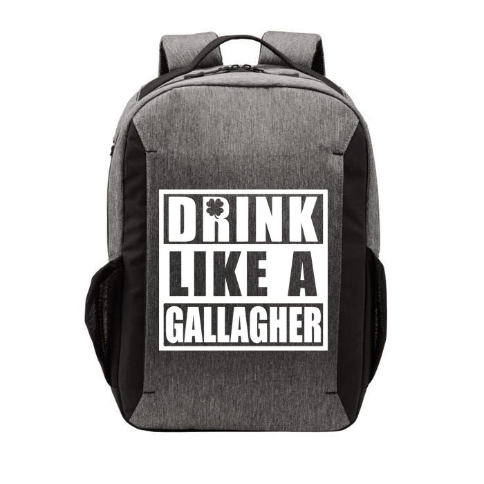 Drink Like A Gallagher Funny St. Patrick's Day Irish Clover Vector Backpack